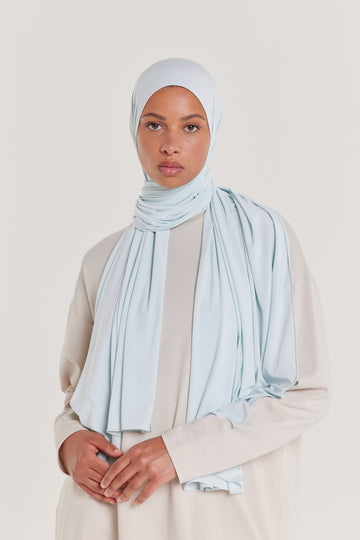 Foulard jersey fluide | Bleu clair
