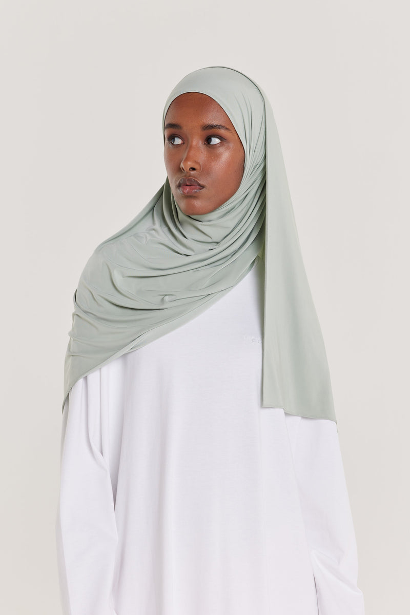 Foulard jersey fluide | Vert brumeux