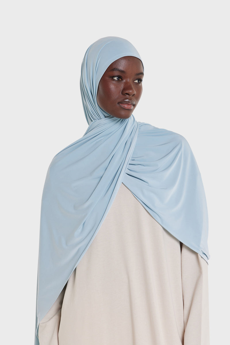Foulard jersey fluide | Bleu océan