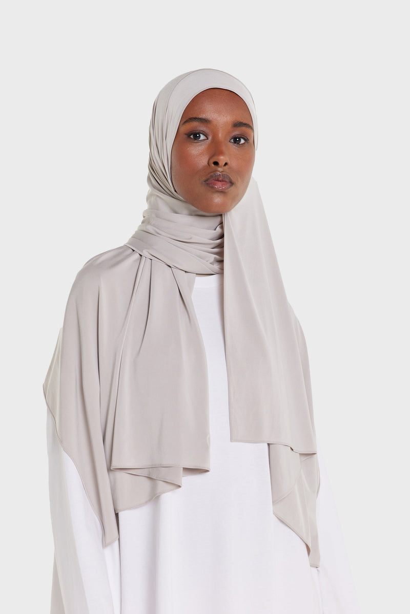 Foulard jersey fluide | Taupe doux