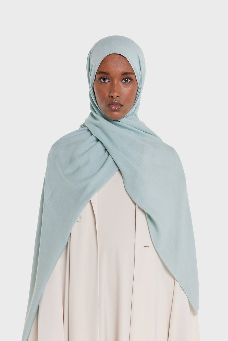 Foulard tissé léger | Bleu océan