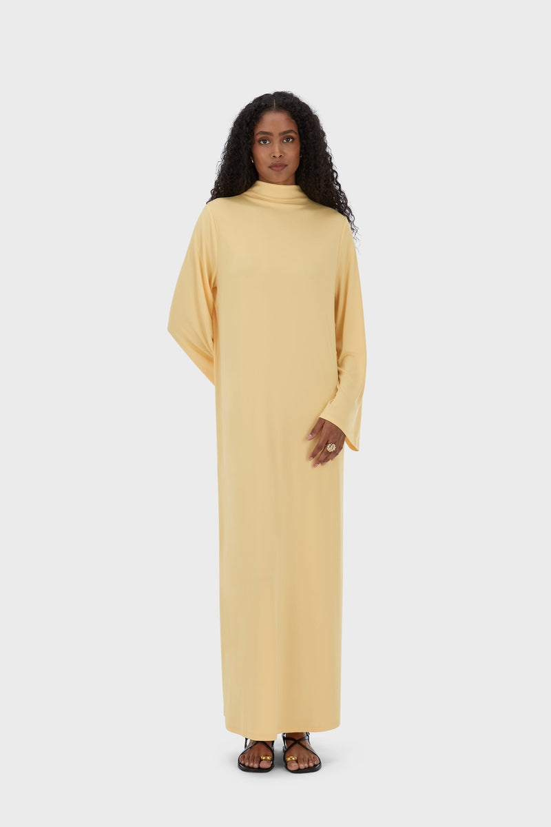 Essential Jersey Robe Court | Jaune couchant