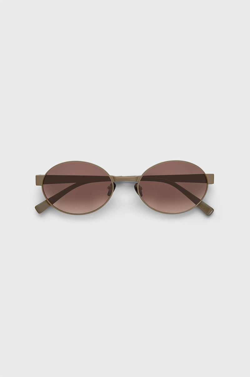 Oval Framed Lunettes | Brun désert