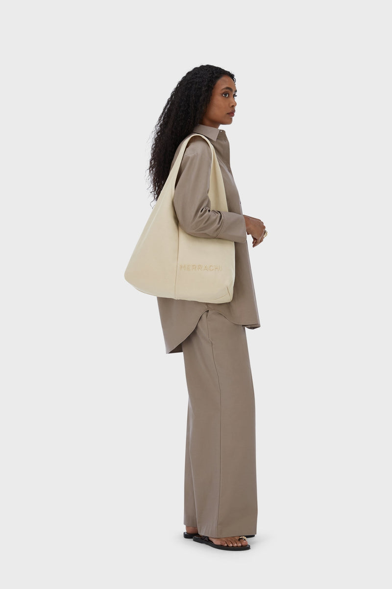 Oval Tote Sac | Taupe doux