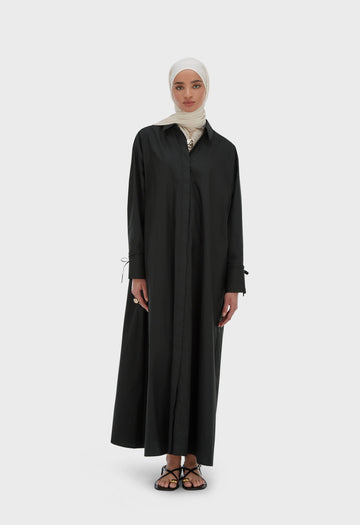 Poplin Robe | Noir