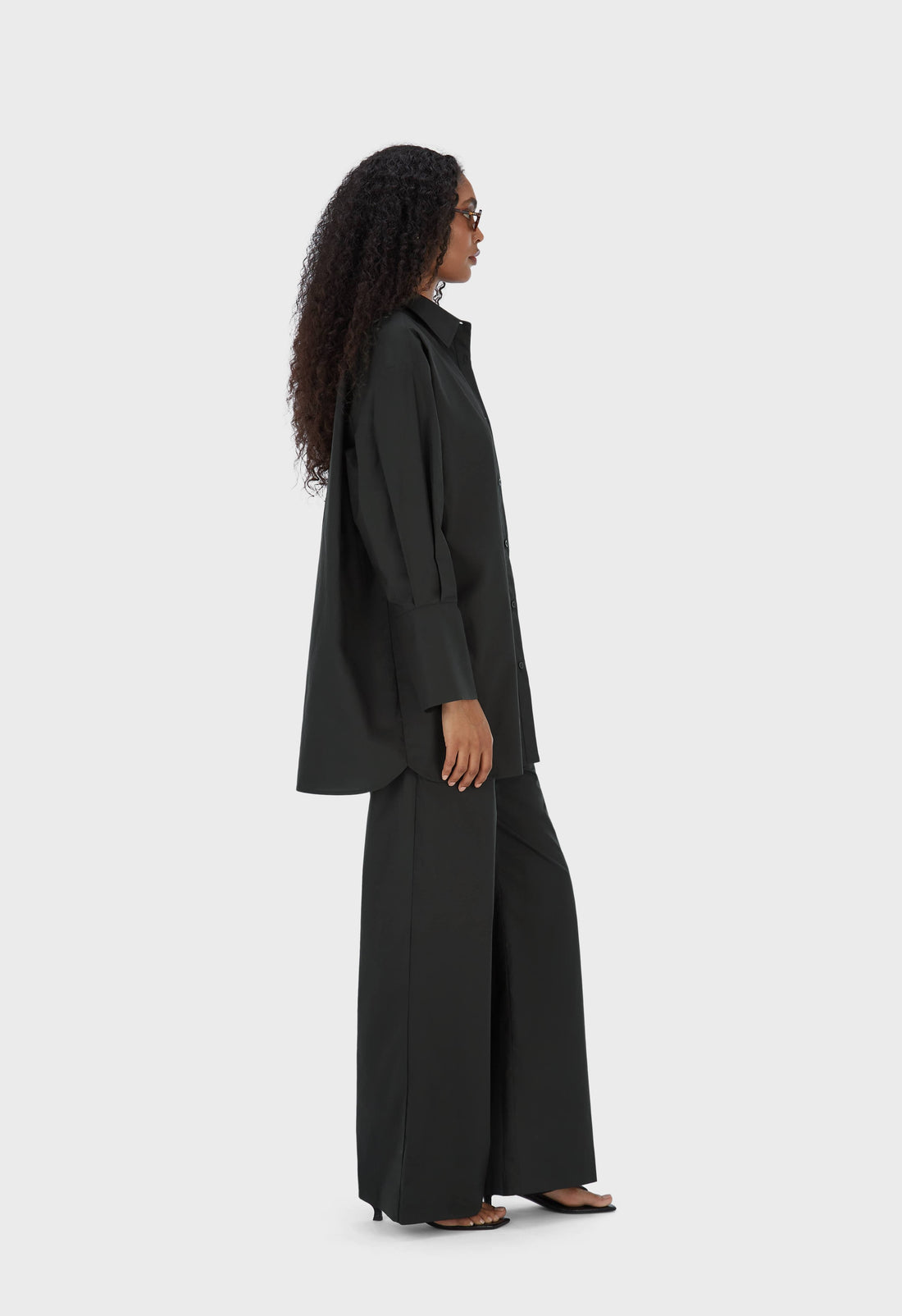 Poplin Pantalon | Noir