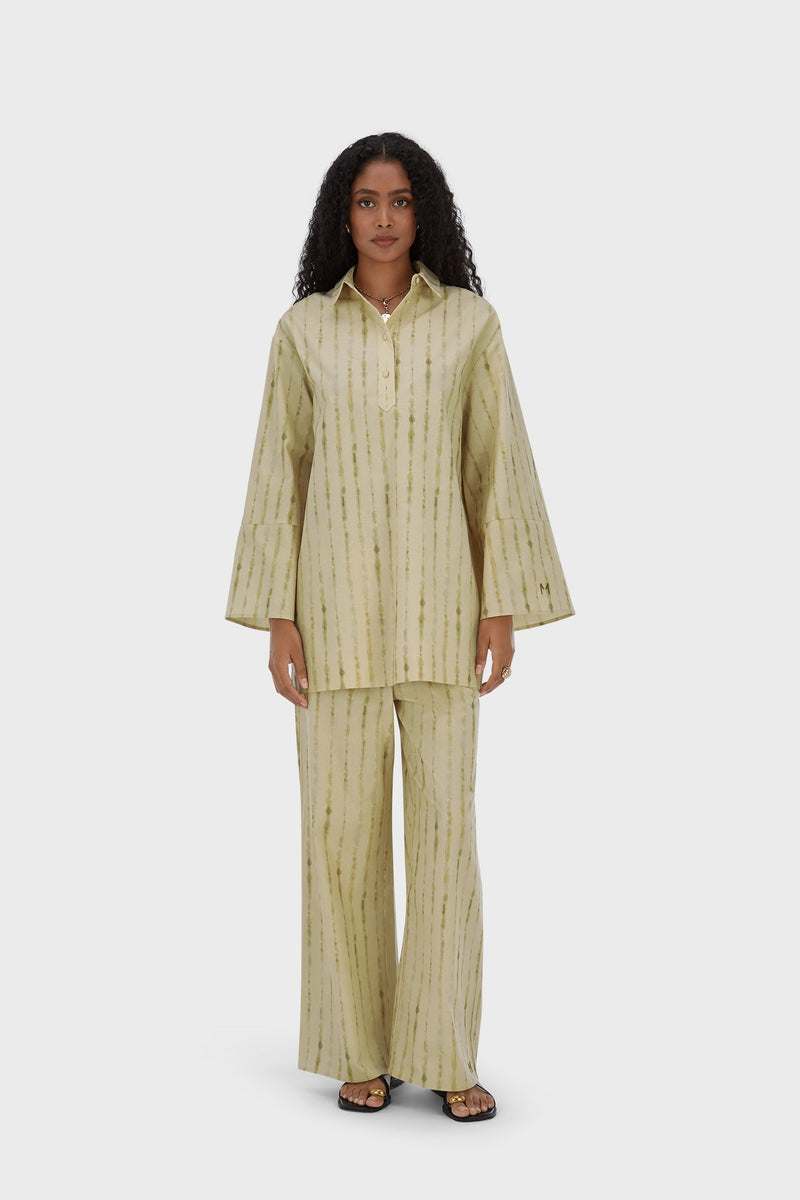 Shibori Haut | Kaki doux