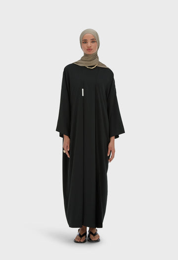 Sleeveless Woven Robe Regular | Noir
