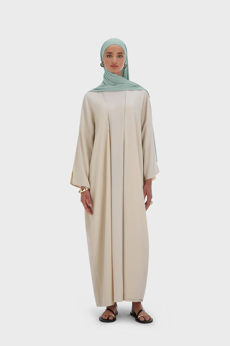 Sleeveless Woven Robe Regular | Gris lune