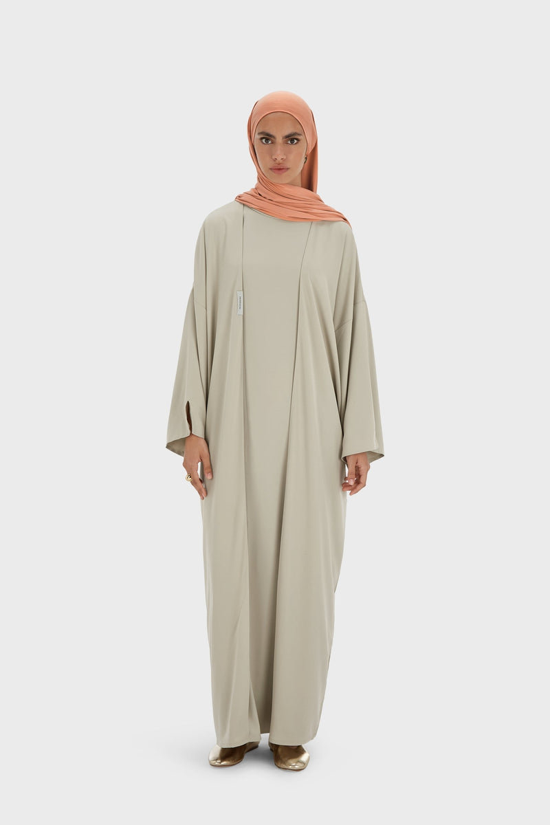 Sleeveless Woven Robe Regular | Gris mousse