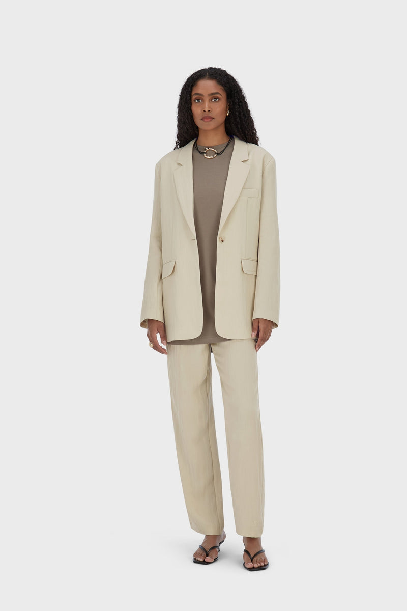 Structured Tailored Pantalon | Sable