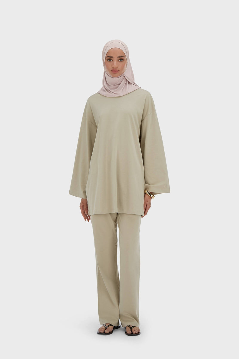 Summer Jersey Haut | Gris mousse