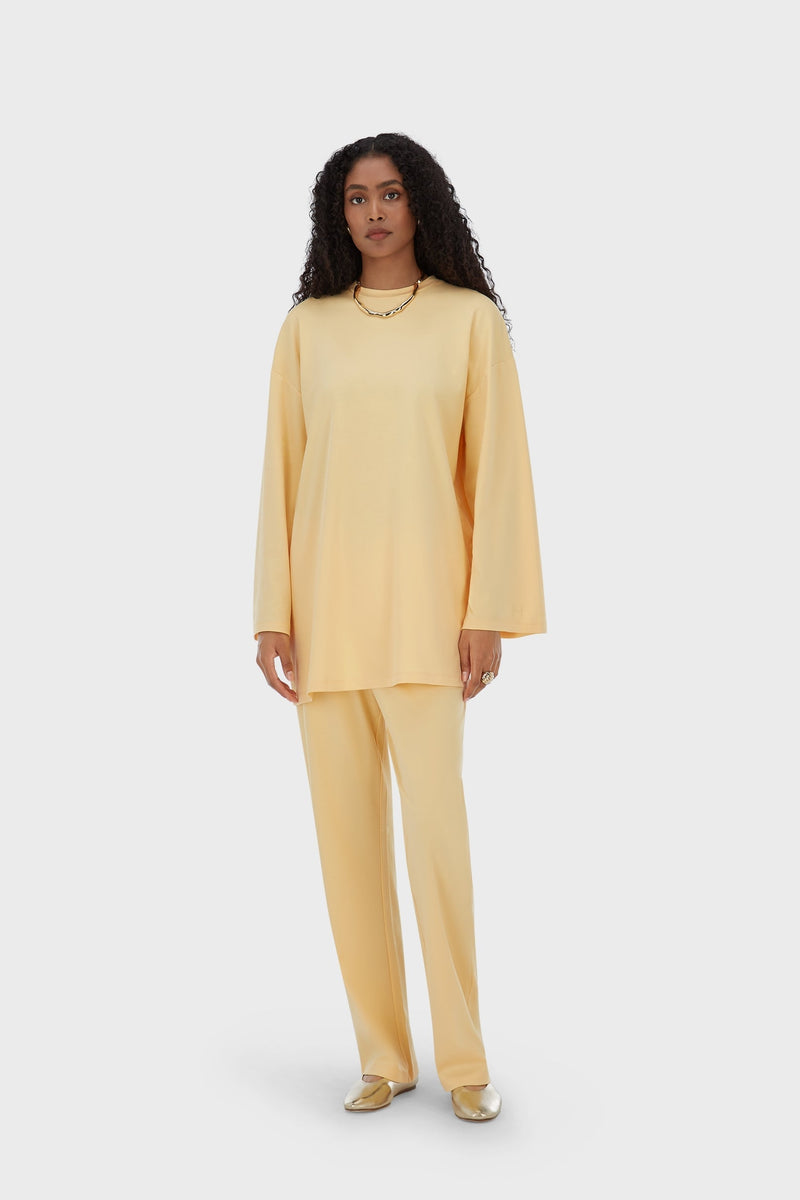 Summer Jersey Haut | Jaune couchant