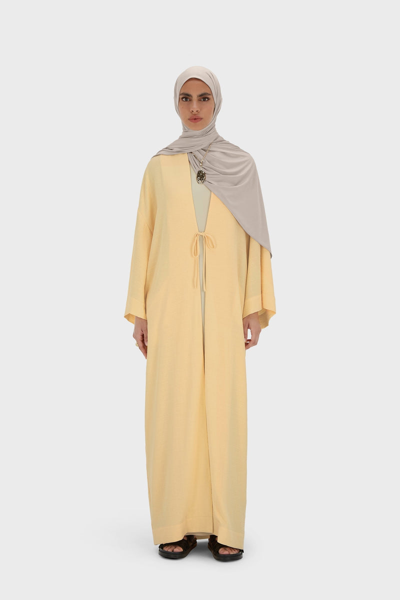Summer Stripe Abaya | Jaune couchant