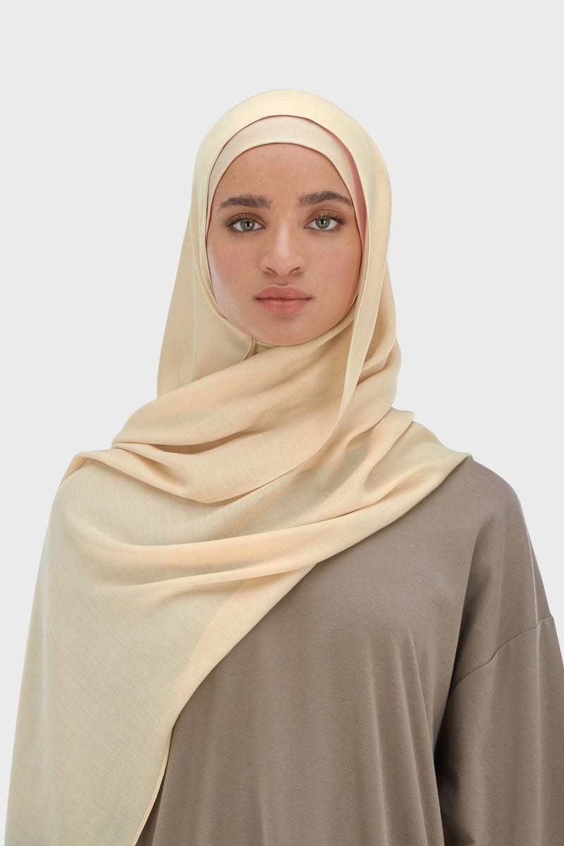 Foulard tissé léger | Beurre chaud