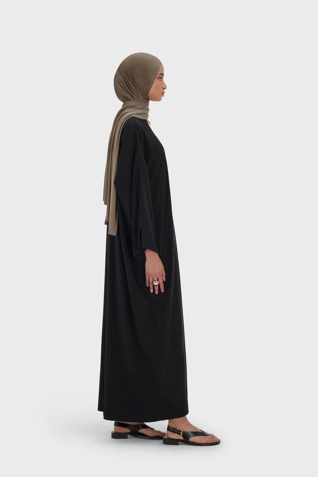 Woven Abaya Regular | Noir