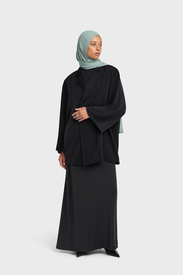 Satin Jupe | Soft Black