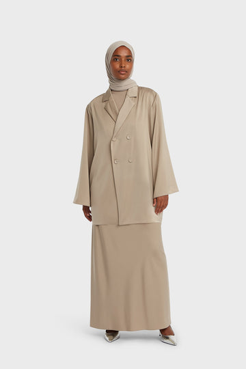 Satin Jupe | Mink
