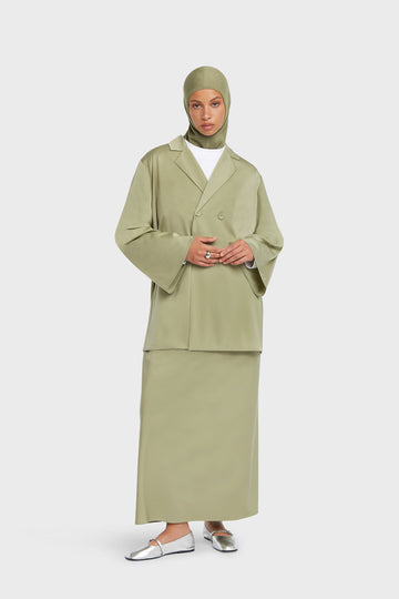 Satin Jupe | Sauge