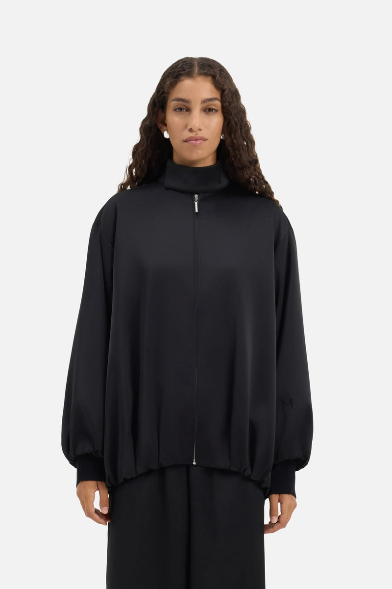 Satin Balloon Veste | Noir