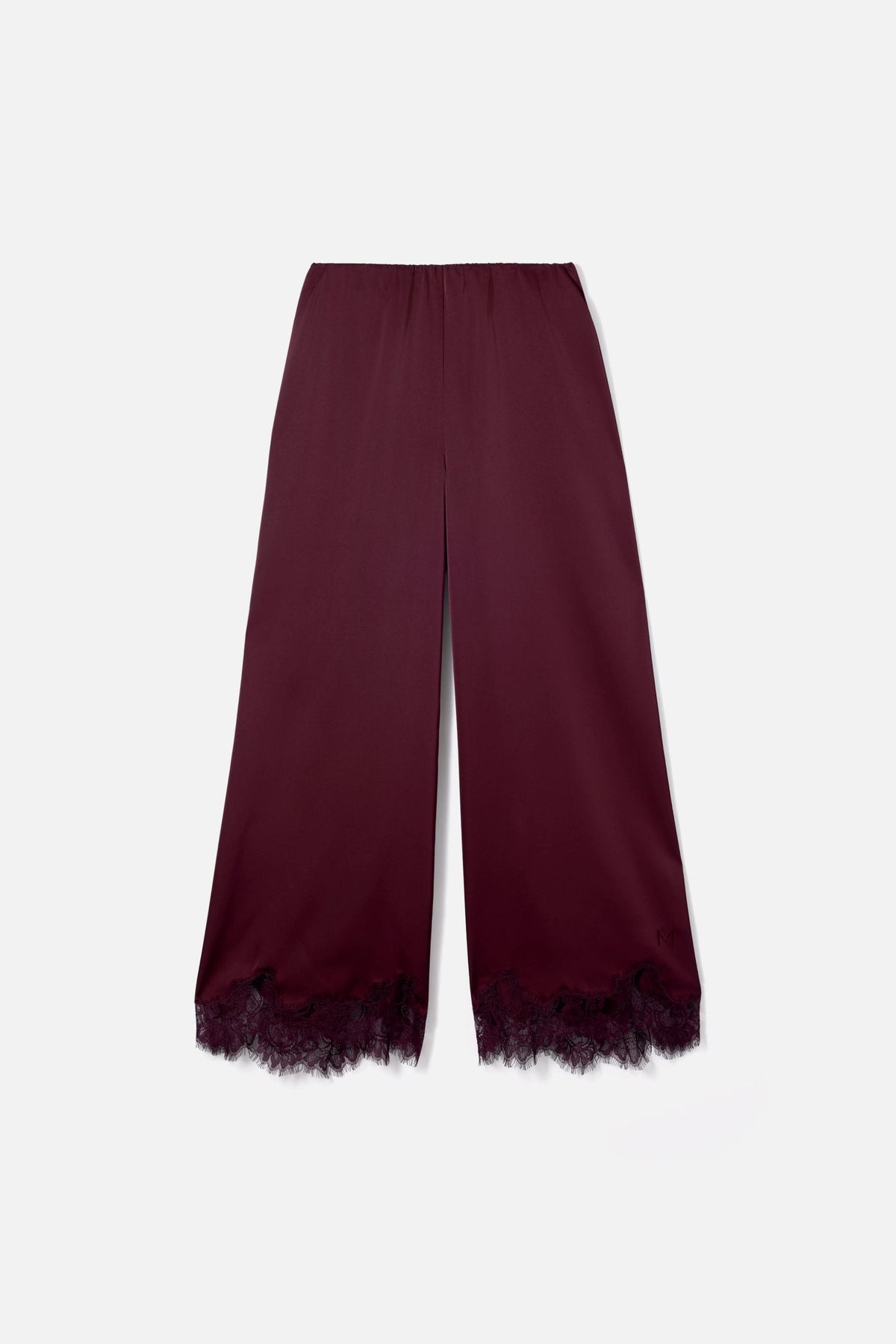 Pantalon satin dentelle | Cassis