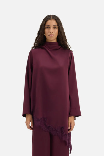 Satin Lace Haut | Cassis