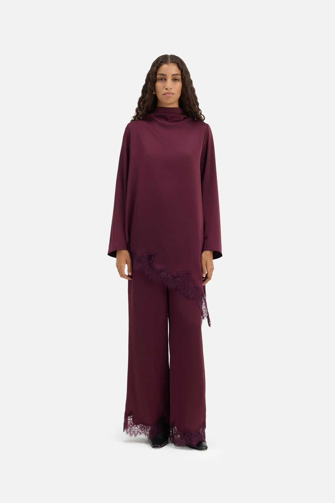Satin Lace Haut | Cassis