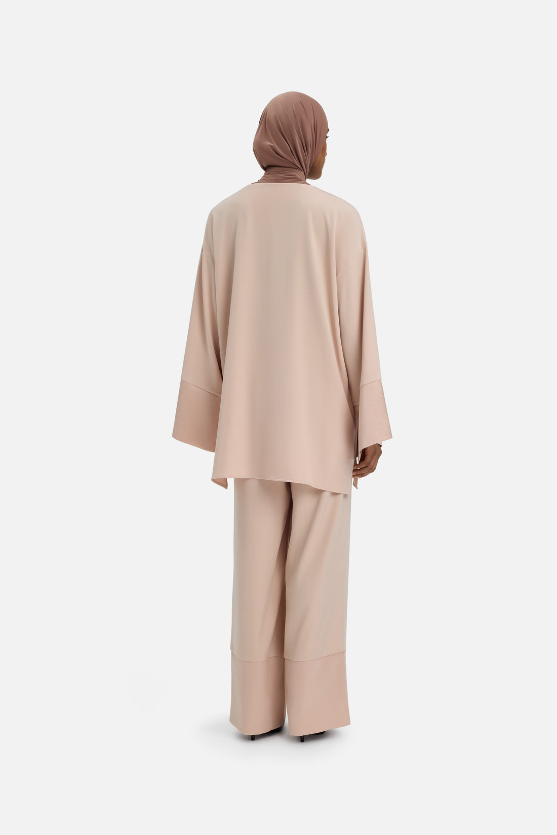 Satin Trim Blouse | Rose foncé