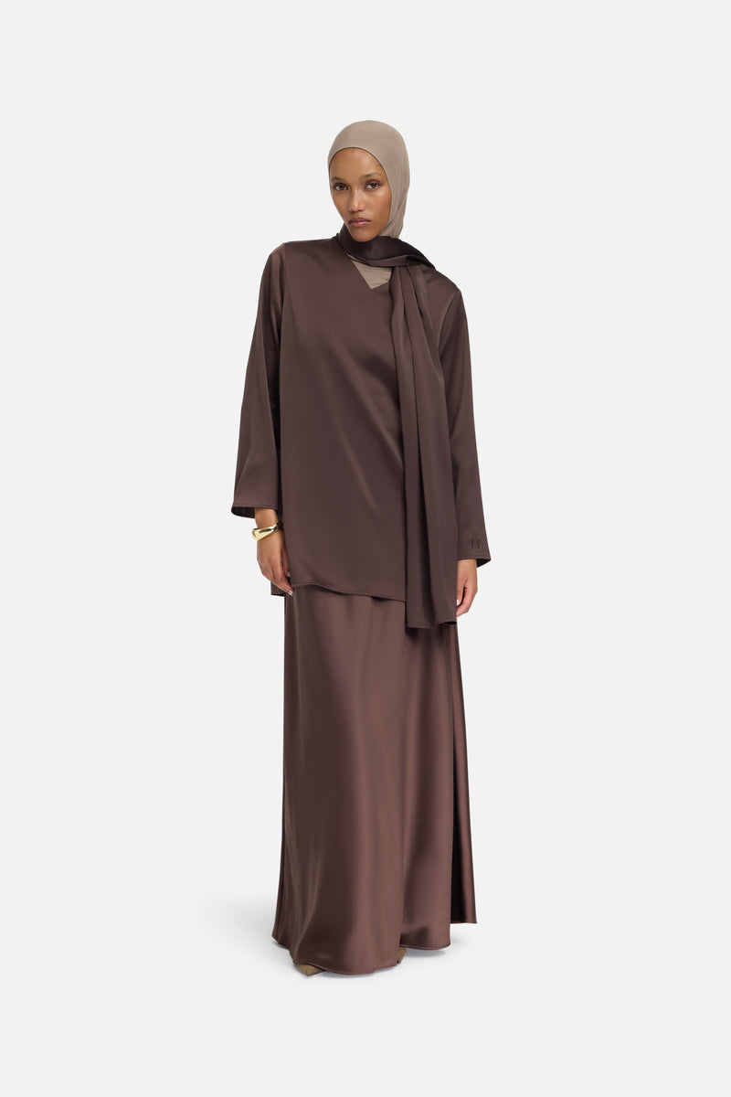 Shawl Chemise | Marron foncé