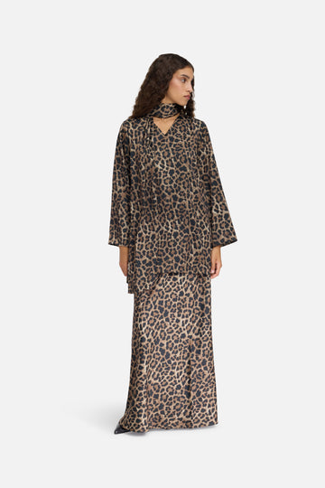 Satin Jupe | Leopard