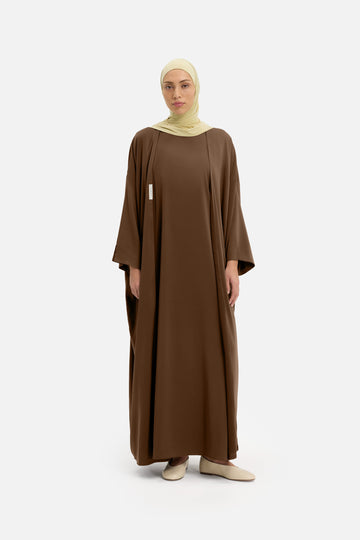 Sleeveless Woven Robe Regular | Terre foncée