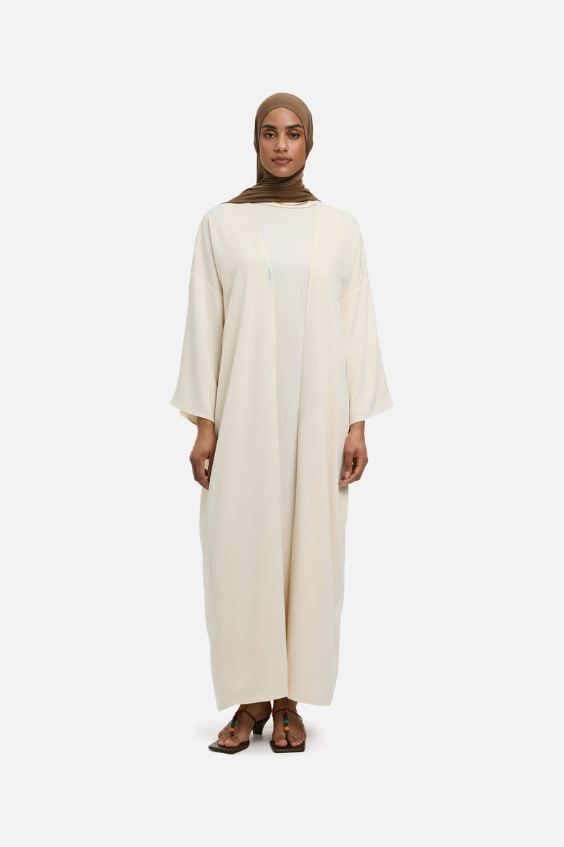 Sleeveless Woven Robe Regular | Blanc cassé