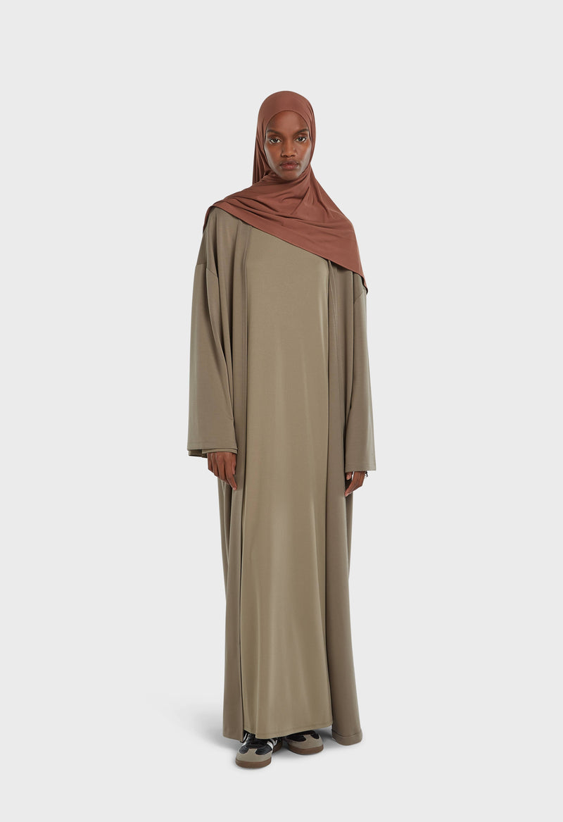 Soft Rayon Abaya | Brun désert