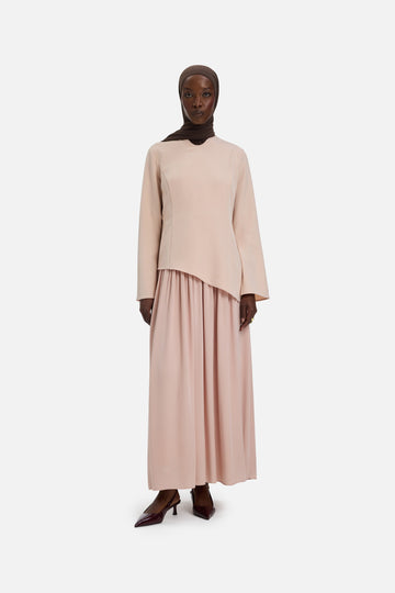 Soft Curved Tailored Robe | Rose foncé