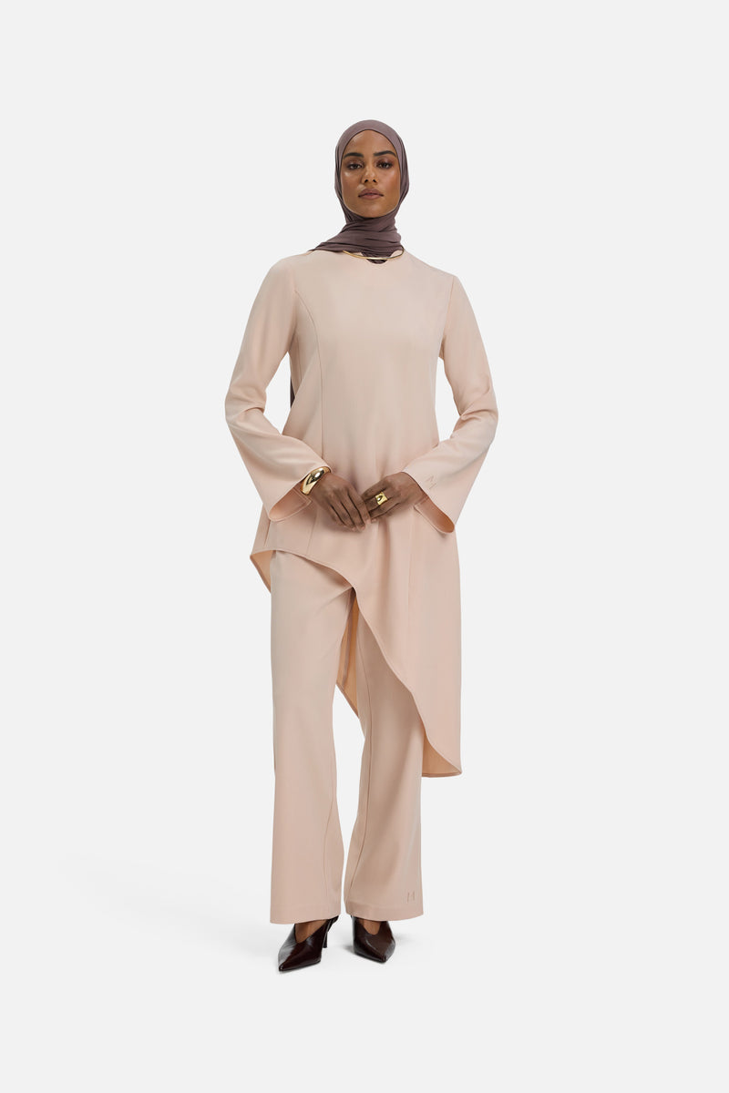 Soft Curved Tailored Haut | Rose foncé