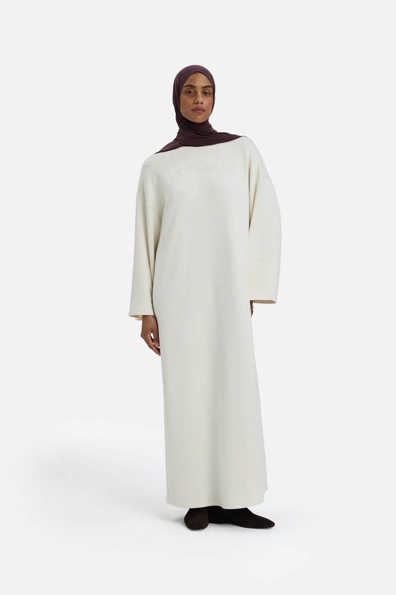 Soft Rayon Robe | Blanc cassé