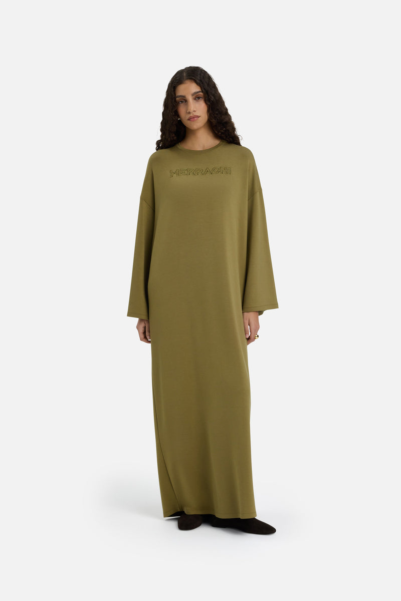 Soft Rayon Robe | Olive