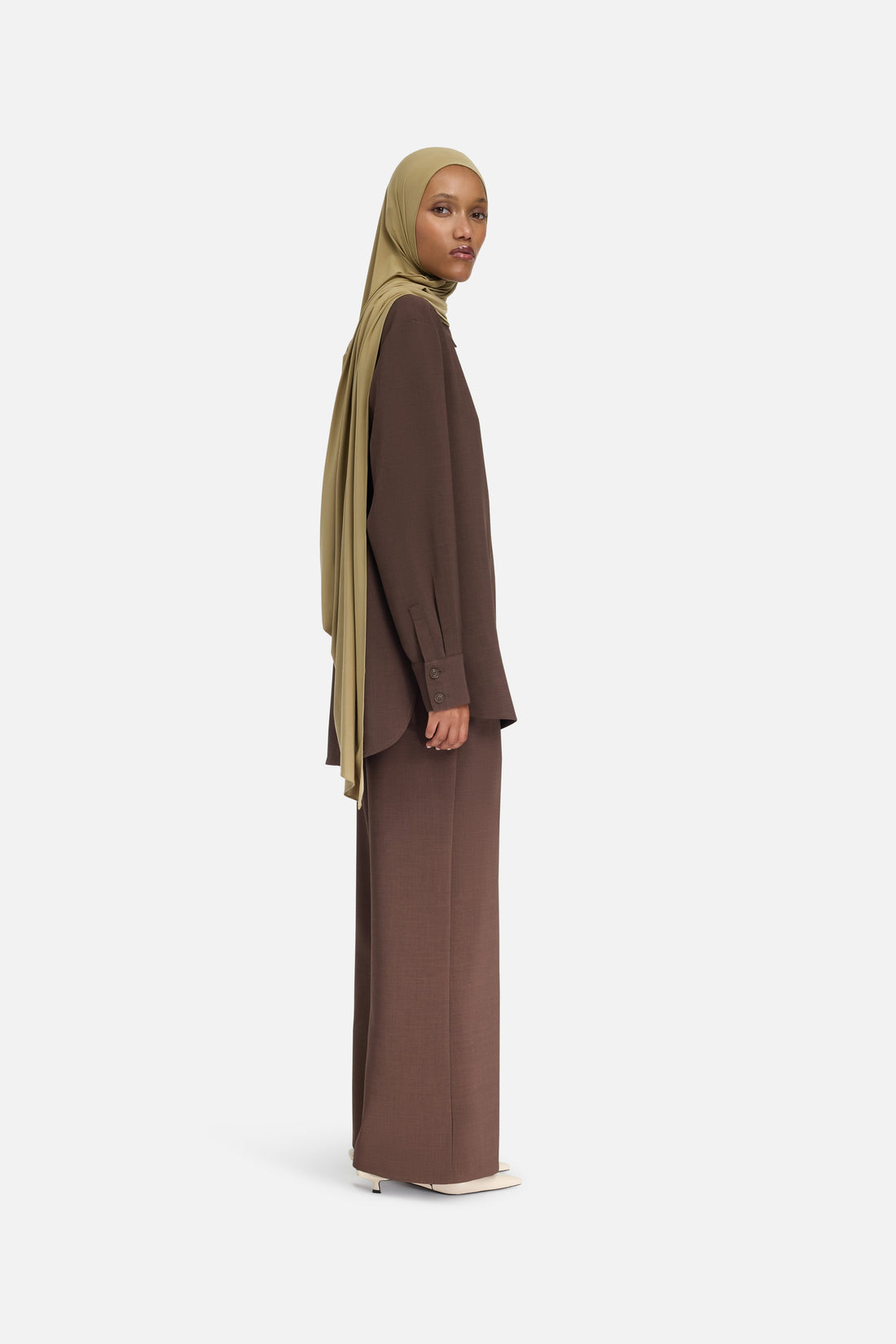 Straight Chemise | Marron foncé