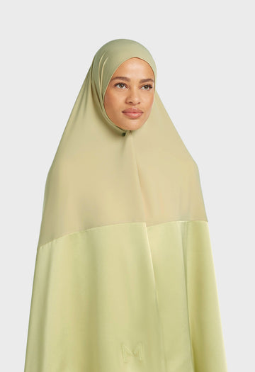 Structured Satin Edge Foulard | Soft Khaki
