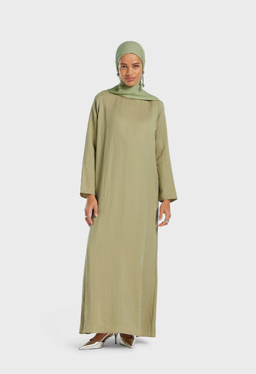 Structured Tailored Robe | Grey Green