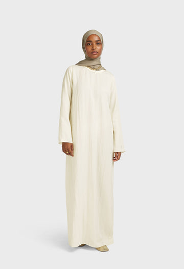 Structured Tailored Robe | Blanc cassé