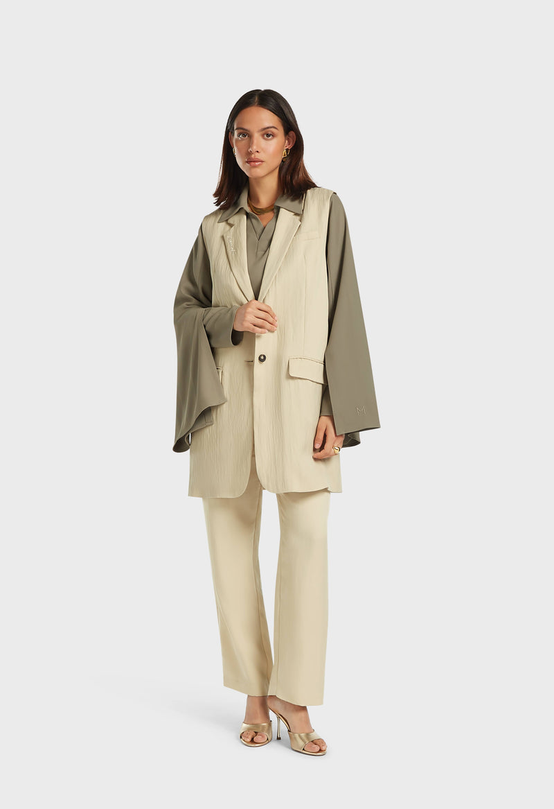 Structured Vest | Riz brun