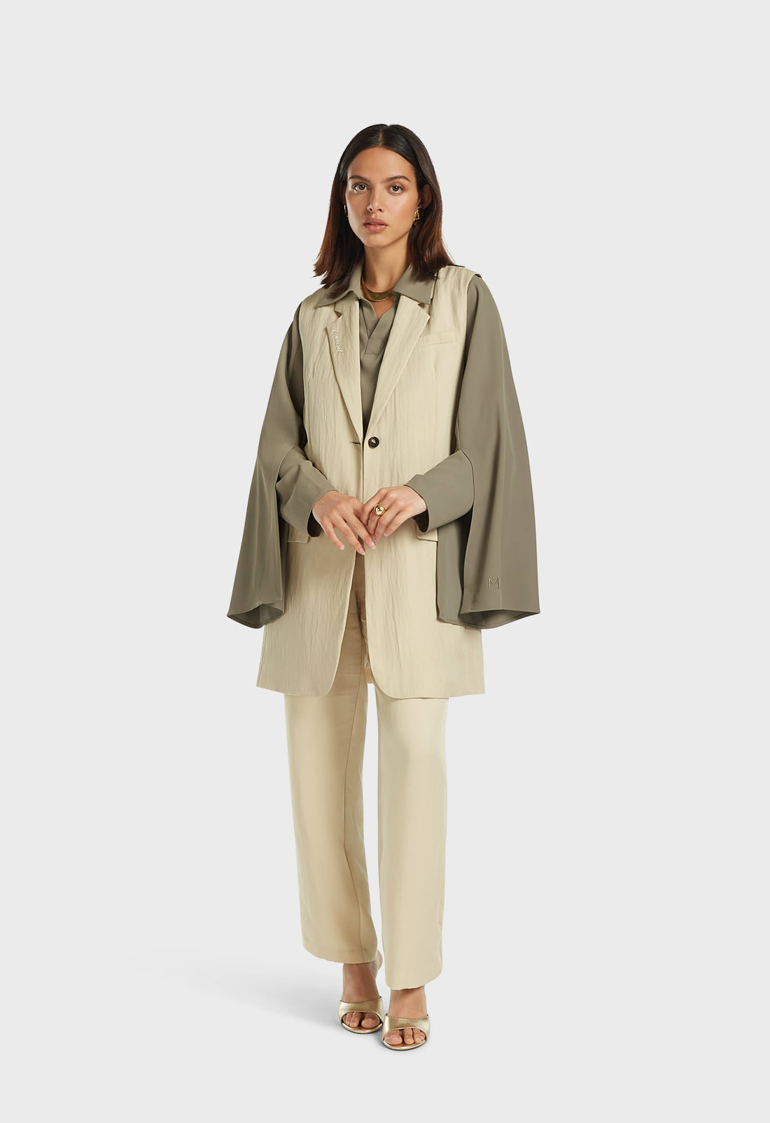 Structured Vest | Riz brun