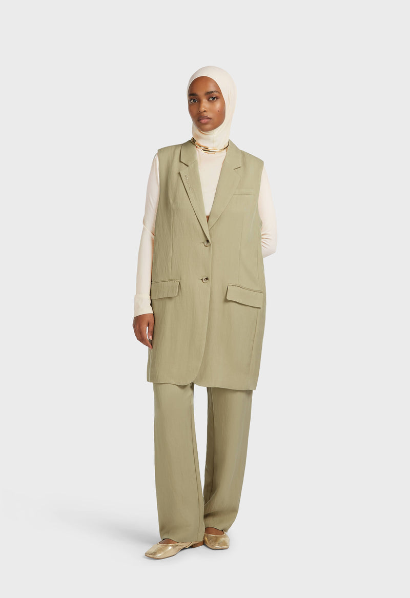 Structured Vest | Vert gris