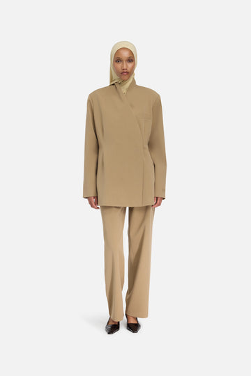 Tailored Oversize Blazer | Walnut