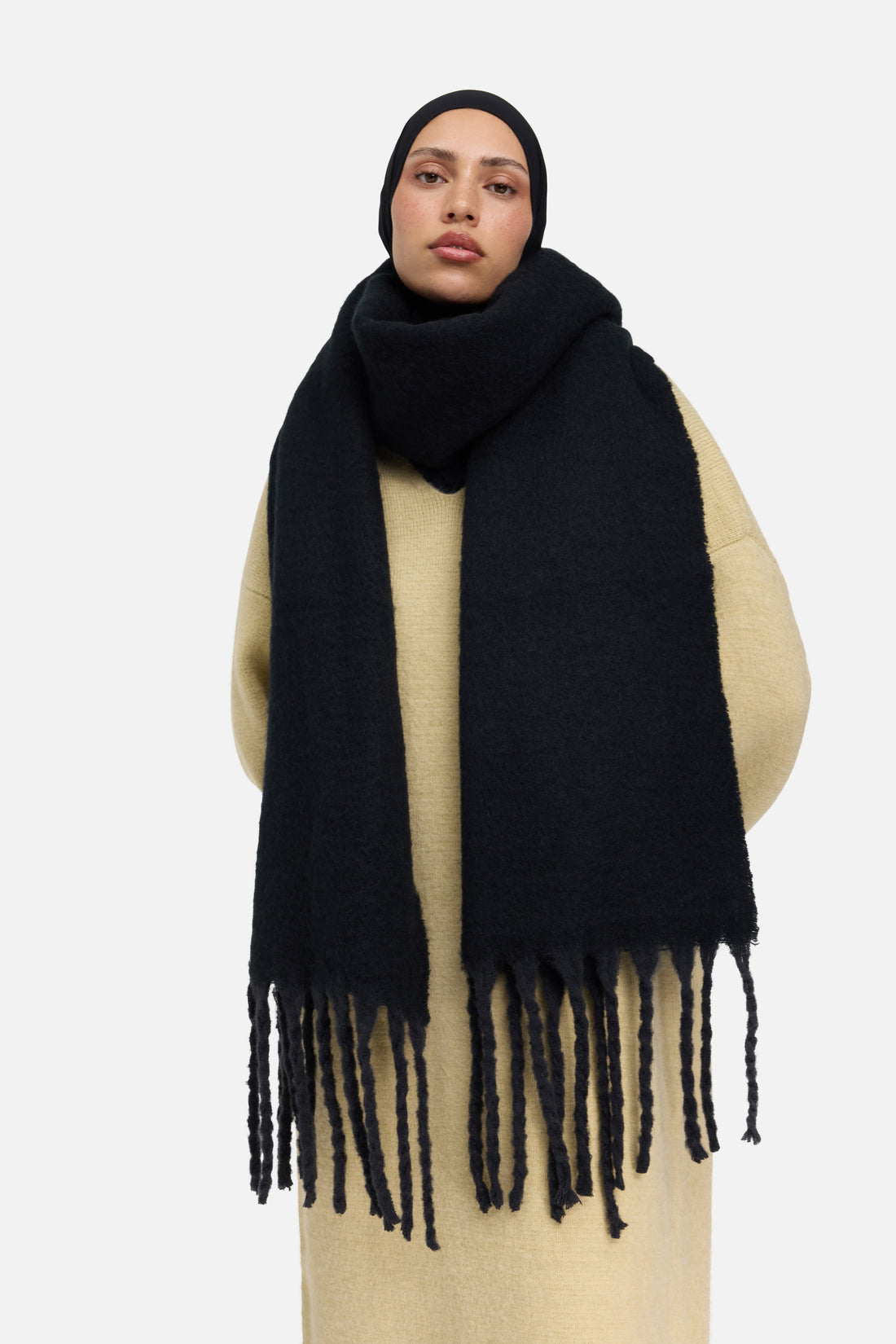 The Brushed Foulard | Noir