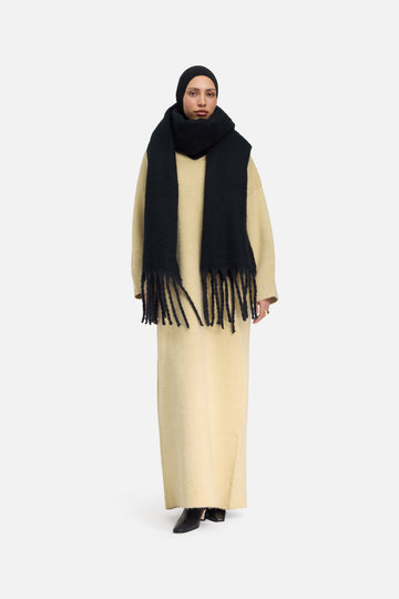 The Brushed Foulard | Noir