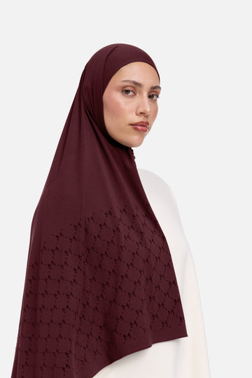 The Monogram Flock Foulard Premium | Bordeaux