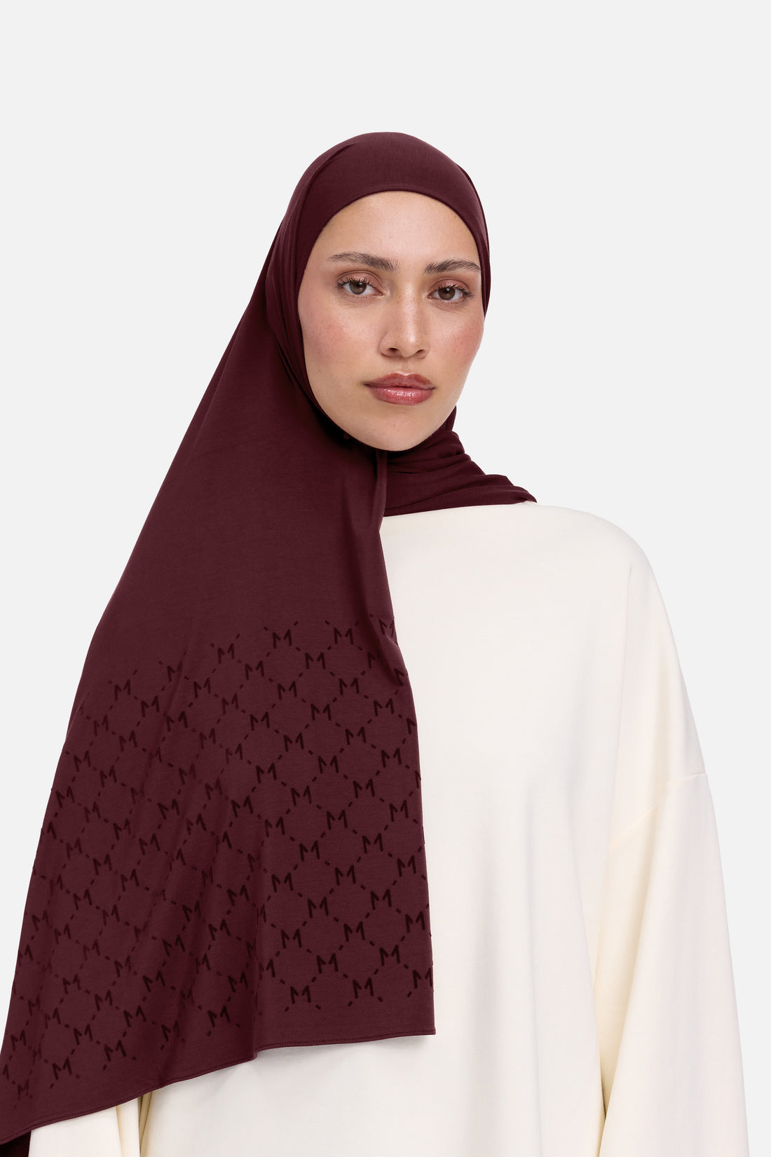 The Monogram Flock Foulard Premium | Bordeaux