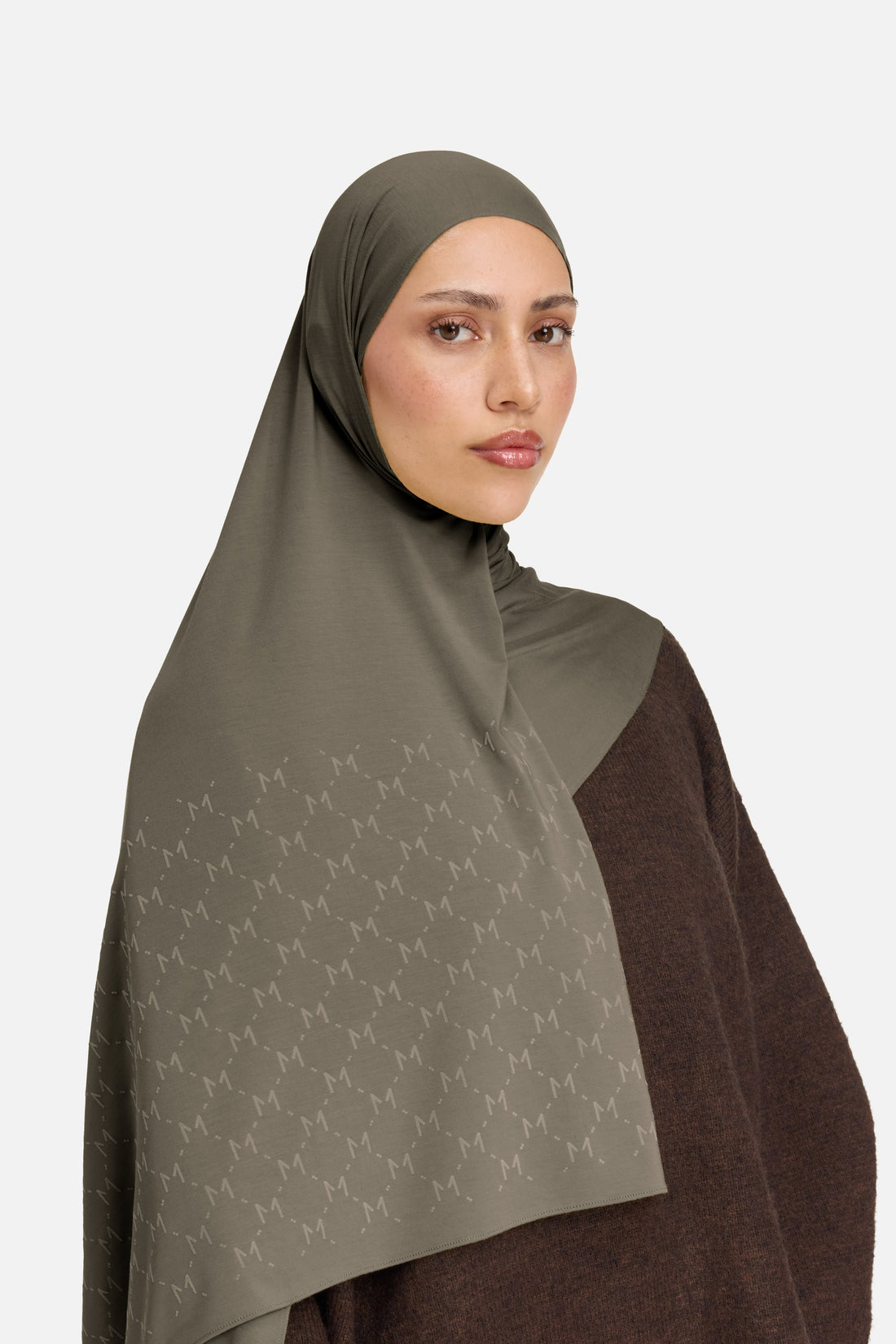 The Monogram Flock Foulard Premium | Marron